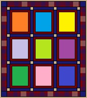 t-shirt quilt with nine blocks