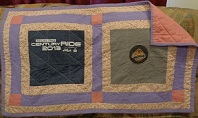 Custom t-shirt quilt - pastel