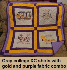 College t-shirt Quilt